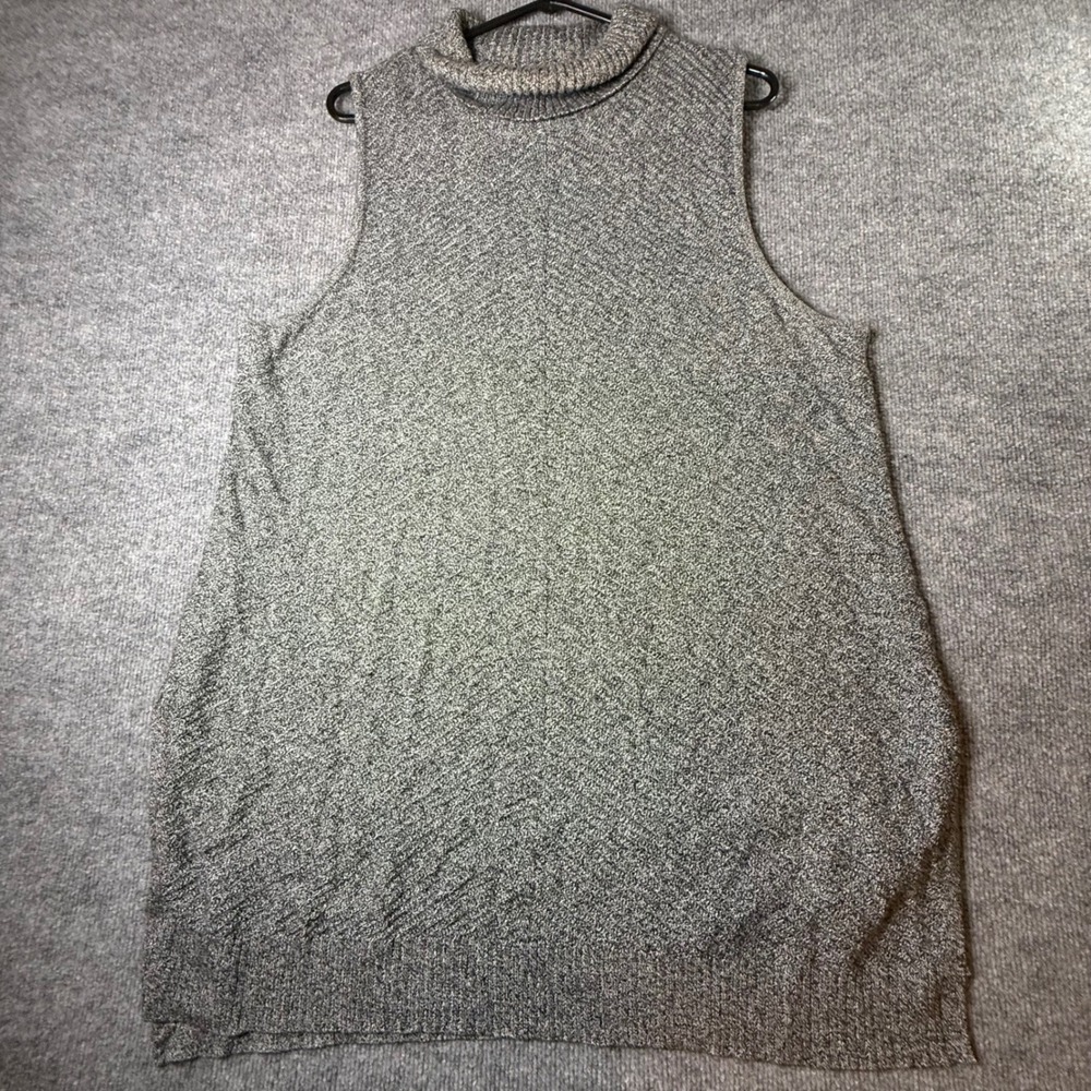 Apt 9 Womens Gray Marl Sleeveless Turtleneck Tunic Sweaterโ Vest XL RN73277